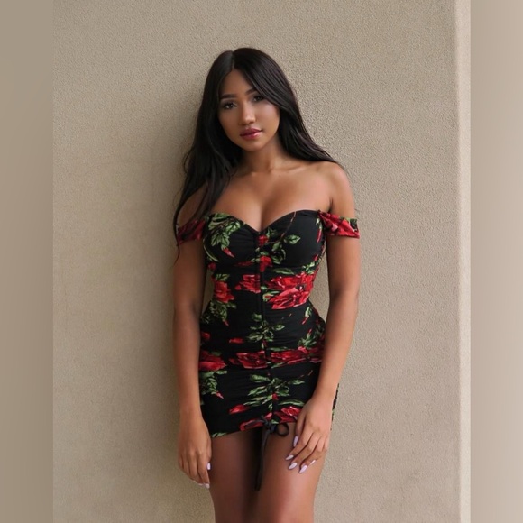 Fashion Nova mini cascabel Rose dress - Picture 4 of 9